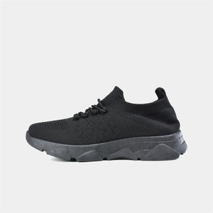 Breathable Knitted Trainer in Black