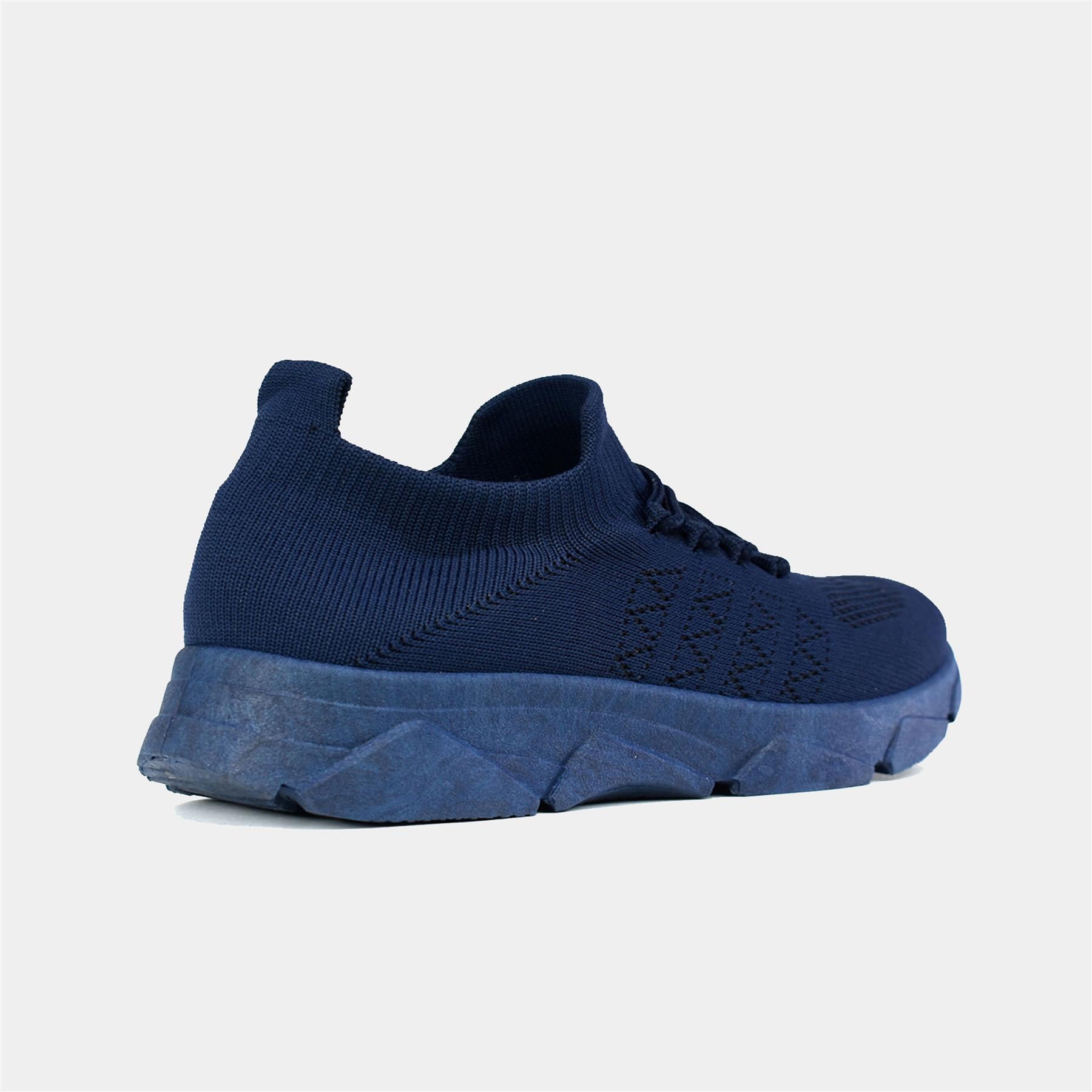 Breathable Knitted Trainer in Blue