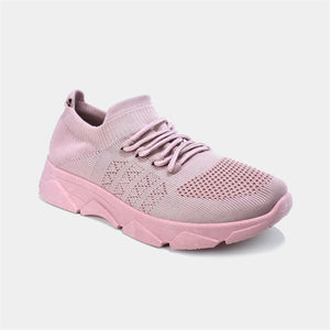 Breathable Knitted Trainer in Pink