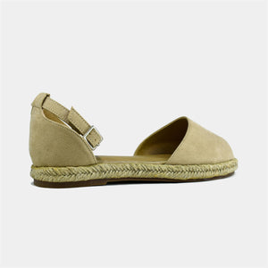 Peep Toe Espadrilles in Beige