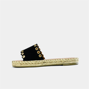 Espadrille Flats in Black