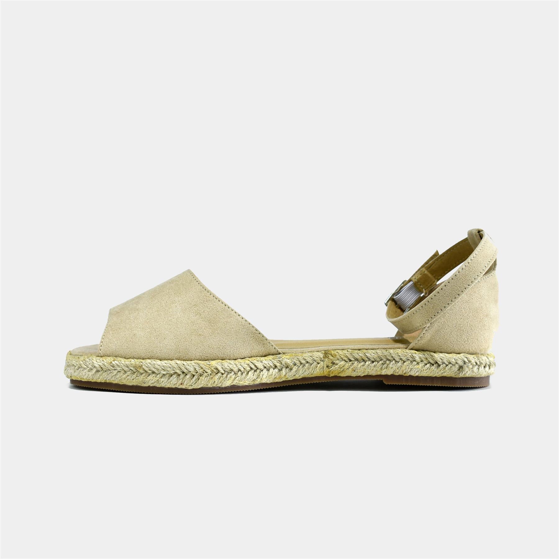 Peep Toe Espadrilles in Beige