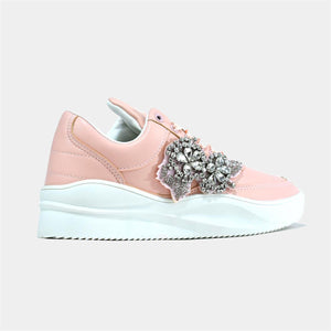 Basic Trainer with Diamante Detail in Pink