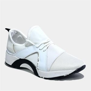 Ice White Lace Up Fashion Trainer