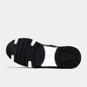 Lace Up Fashion Trainer in Forest Green