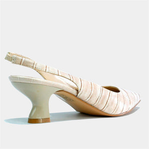 Slingback Kitten Heel Sandal in Nude