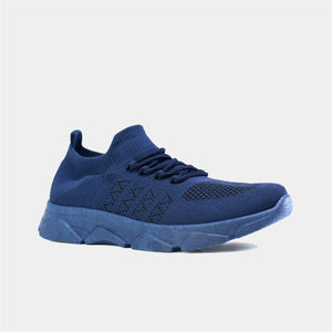 Breathable Knitted Trainer in Blue