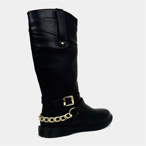 Ladies Long Riding Boots in Black