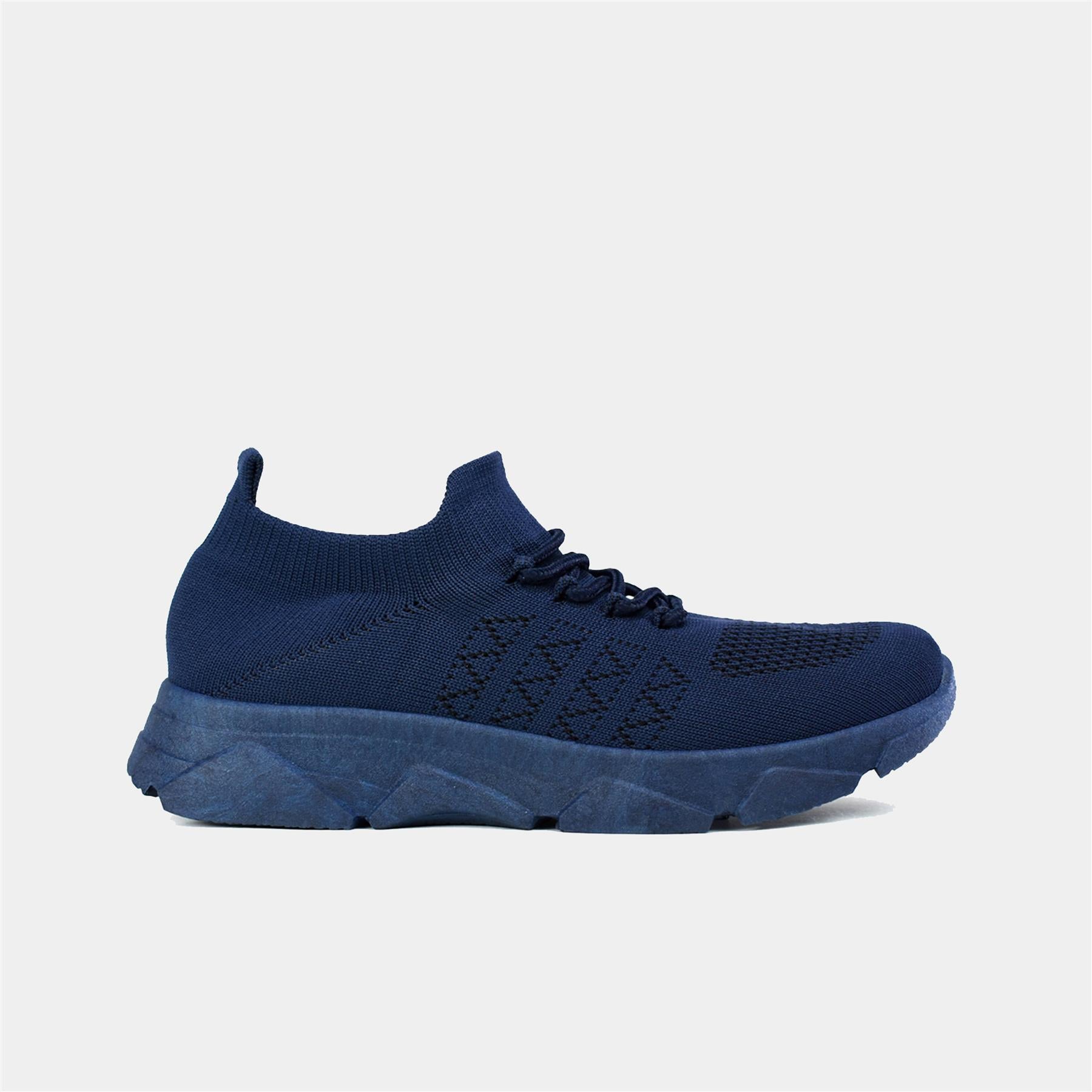 Breathable Knitted Trainer in Blue