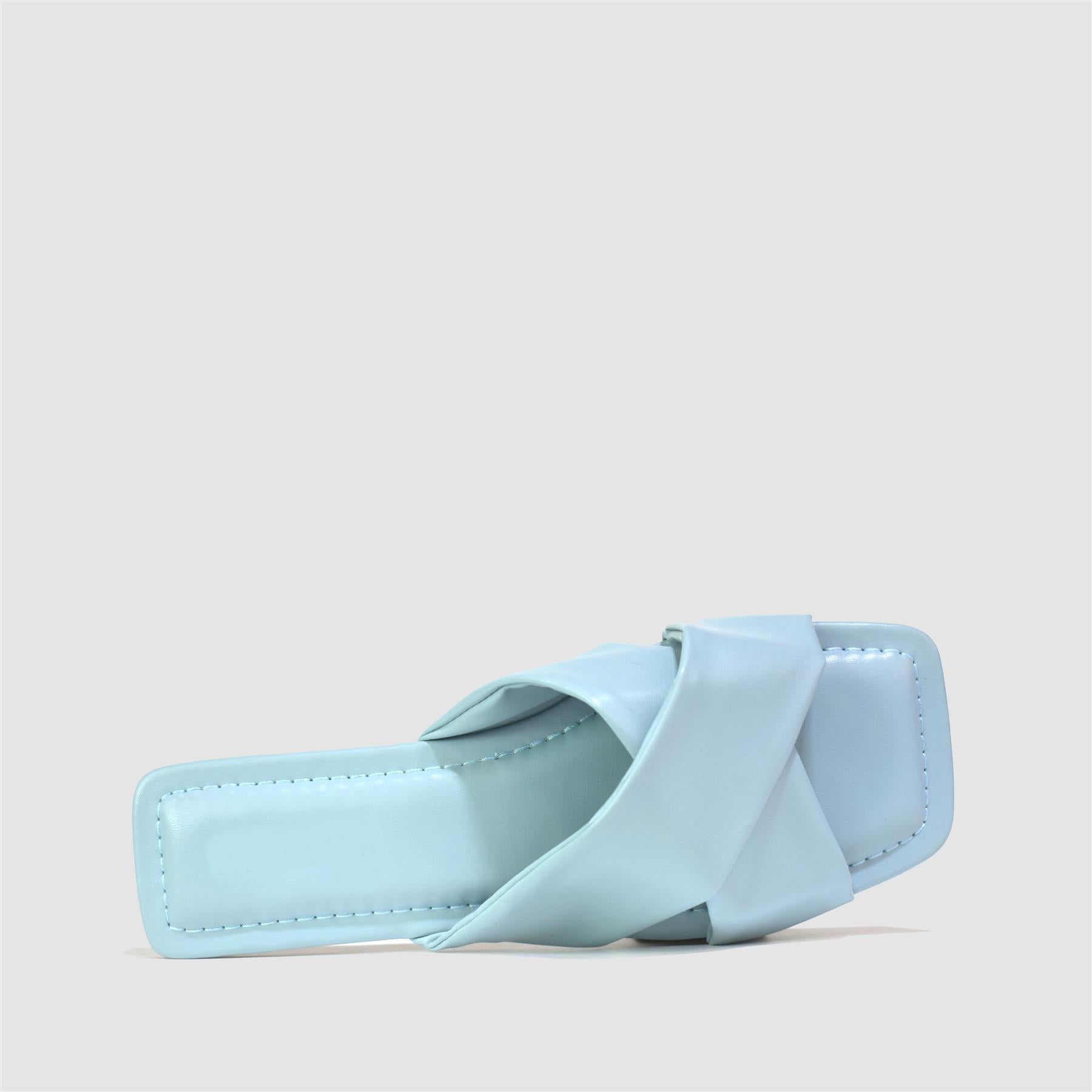 Soft Crossover Sandals in Blue