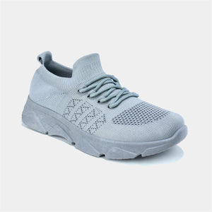 Breathable Knitted Trainer in Grey