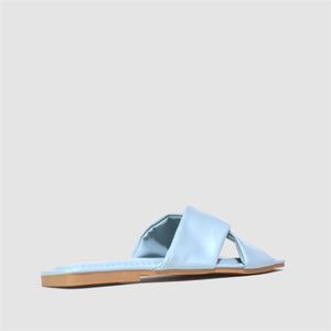 Soft Crossover Sandals in Blue