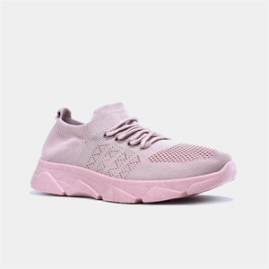 Breathable Knitted Trainer in Pink