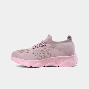 Breathable Knitted Trainer in Pink