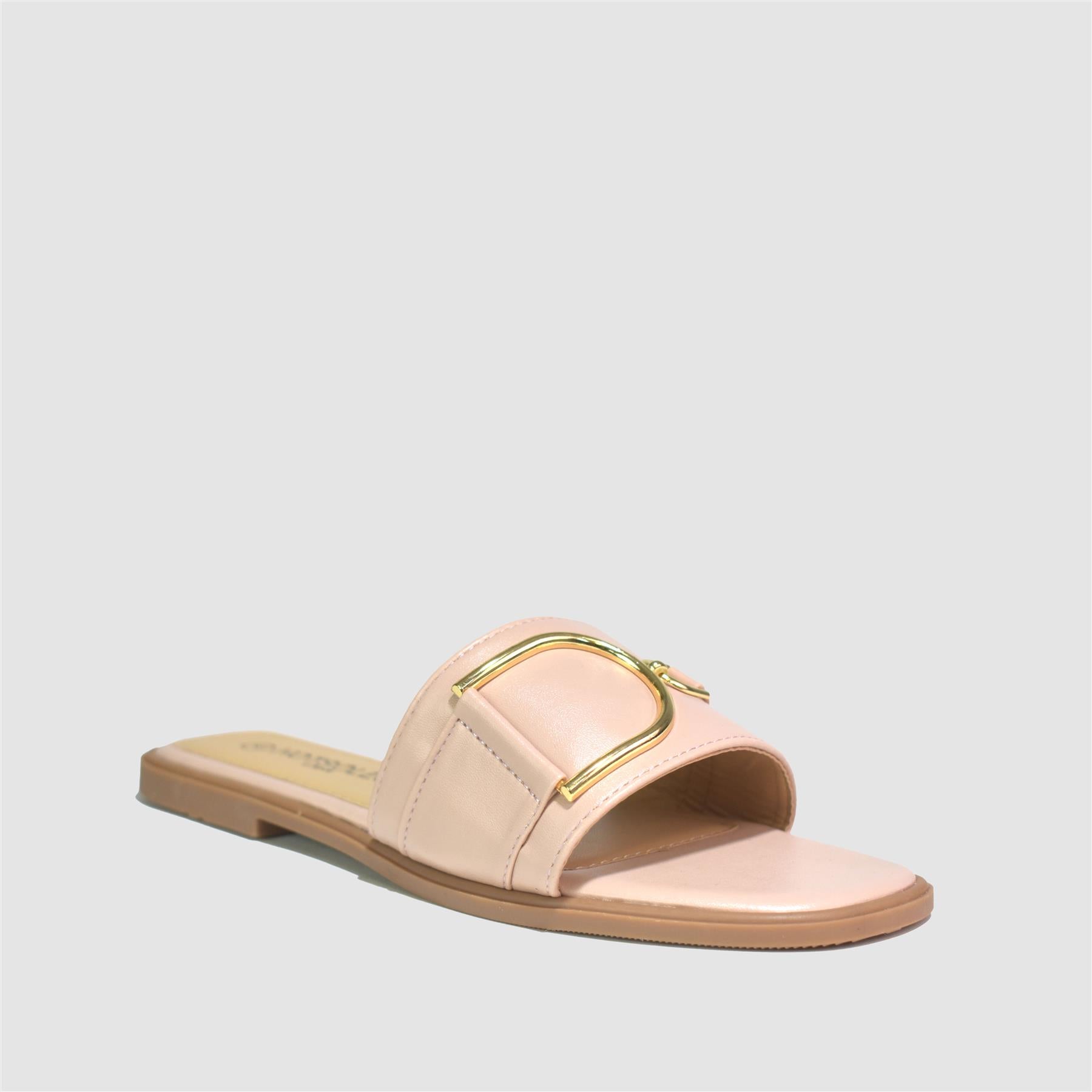 Dd Buckle Slider in Nude