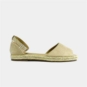 Peep Toe Espadrilles in Beige