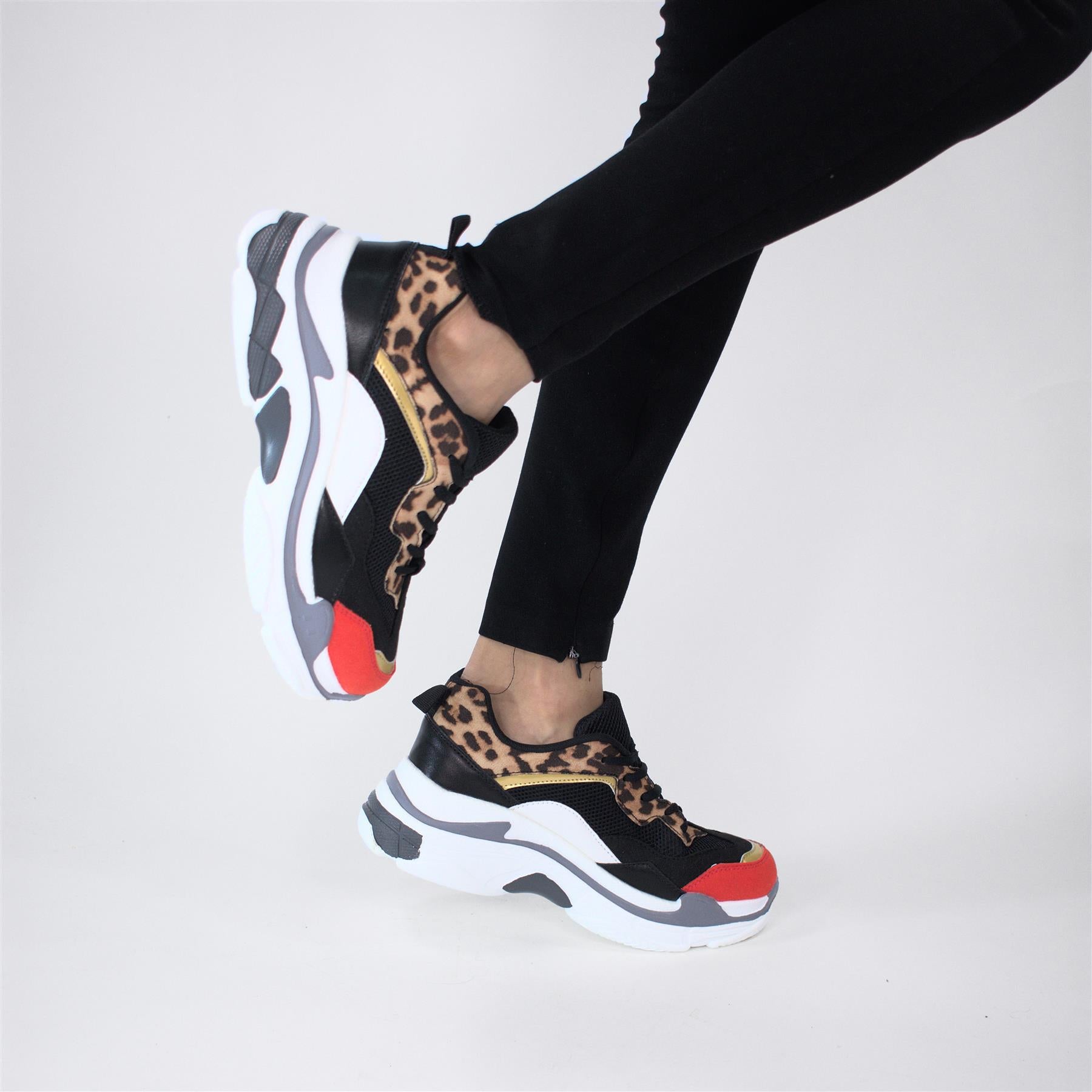 Leopard Print Ultra Chunky Platform Trainer