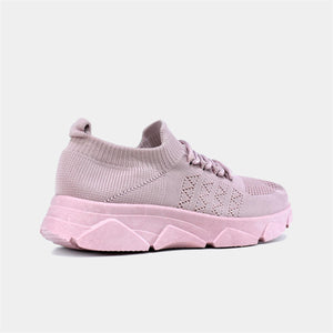 Breathable Knitted Trainer in Pink